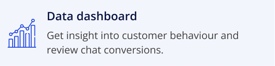 Data dashboard, insight into customer behaviour and review chat conversations